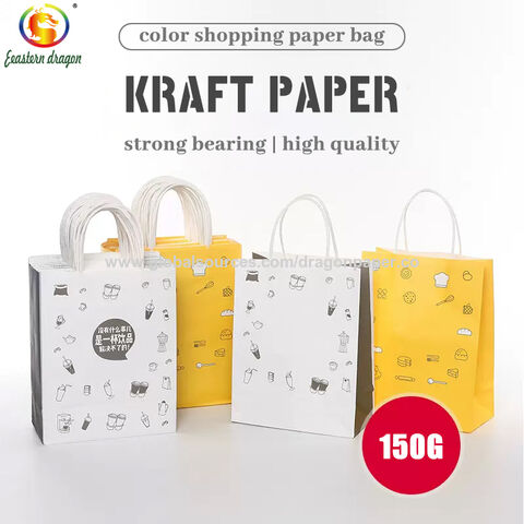 Venta directa de fábrica: Papel Kraft blanco de 150 g con impresión de dibujos animados para bolsas de regalo for sale at factory direct price