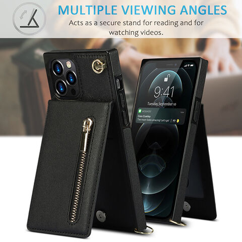 Funda trasera para teléfono de material PU, estilo de tendencia, MOQ bajo, logotipo, tamaño y color personalizables para Iphone 13 14 preferida por mujeres for sale at factory direct price