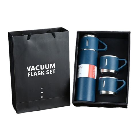  Vaso termo de acero inoxidable para hombre y mujer, taza de  termo portátil, taza para estudiantes, diseño simple y compacto, Azul :  Hogar y Cocina