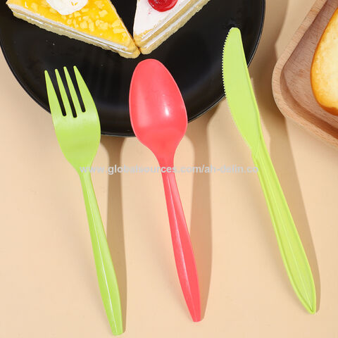 Set de Cubiertos Plástico Desechables Tenedor Cuchara Cuchillo