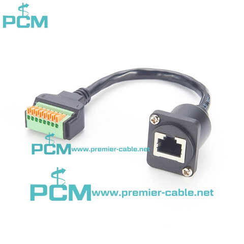 Ethernet RJ45 Male Plug Terminal Block