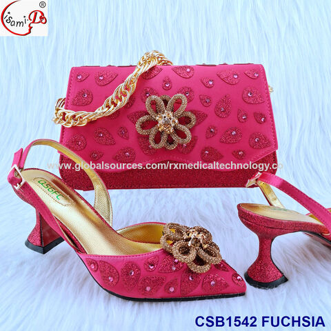 Italian Shoes With Matching Bag High Quality For Occasion Ltaly