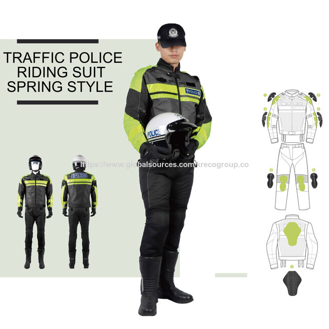 Conjunto de fatos de ciclismo para polícia de trânsito de primavera e outono multifuncional OEM ODM por atacado, Fato de motociclismo policial for sale at factory direct price