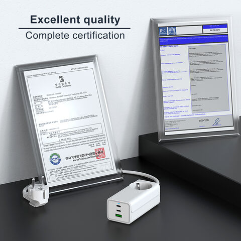 Großhandel ZONSAN Best EU KR 4000W Europäische GaN PD Mehrfach-USB-C-Steckdosenleiste mit Überspannungsschutz und 3 GaN-USB-Anschlüssen, GaN 65W Ladegerät for sale at factory direct price