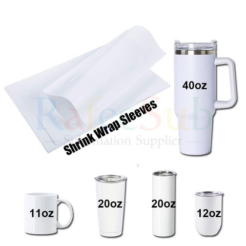 Shrink Wrap Sleeve for 15oz 20oz 30oz Sublimation Tumbler Cups Shrink Film