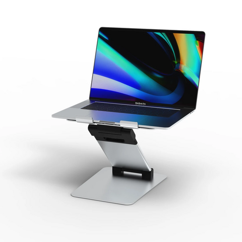 Soporte ergonómico para laptop para escritorio, altura ajustable de hasta  20 pulgadas, soporte elevador de púlpito para computadora portátil,  soportes