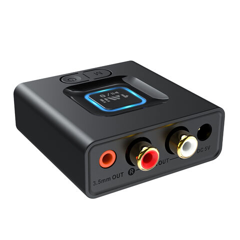 Receptor transmisor Bluetooth 5.0, adaptador de audio Bluetooth Cable de  audio óptico digital RCA de 3,5 mm para TV/sistema estéreo doméstico de  baja latencia, HD (negro)