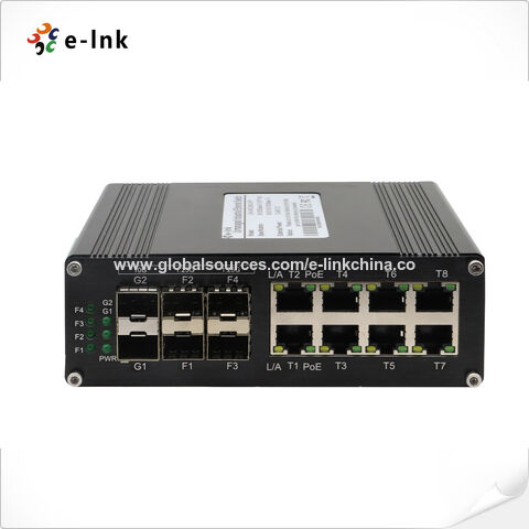 Industrial 8-Port Gigabit PoE+ 4-Port Gigabit SFP L2 Managed Ethernet Switch