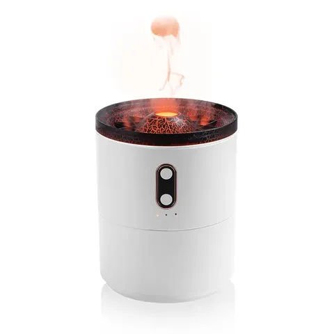 Essential Oil Diffuser Volcano Humidifier with Flame & Volcano Mist Mode  Timer