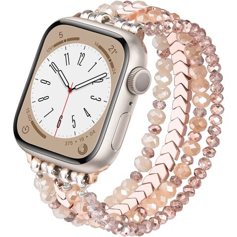Amazon.com: CAGOS Bracelet Compatible with Apple Watch Band 38mm 40mm 41mm  Series 9/8/7/6/5/4/3/2/1/SE, Cute Dressy Boho Beaded Elastic Stretchy  Pretty Strap Replacement for iWatch Bands Women, Amber : Cell Phones &  Accessories
