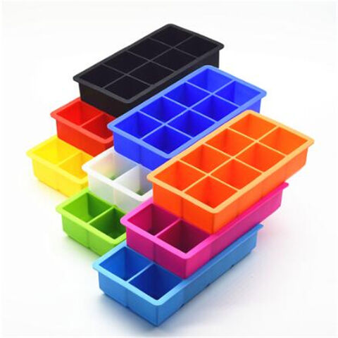 Buy Wholesale China Reusable Food Grade Bpa Free Large Square Molds  Silicone Ice Cube Trays With Lids - - & Ice Cube Trays at USD 2