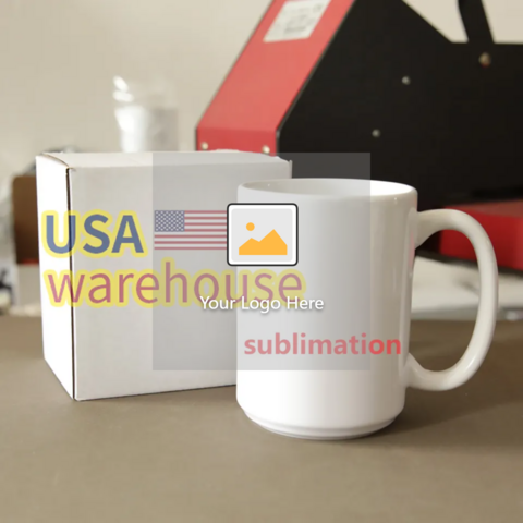 24-Pack 15oz White Sublimation Mugs - Blank Ceramic Coffee Cups With Boxes