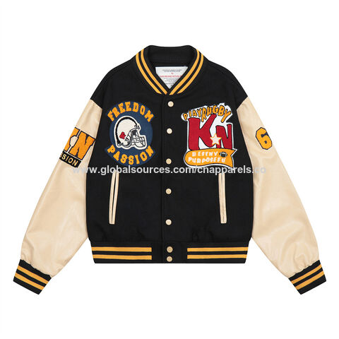 Winter Men Women Letter Embroidery Varsity Jackets Autumn Hip Hop