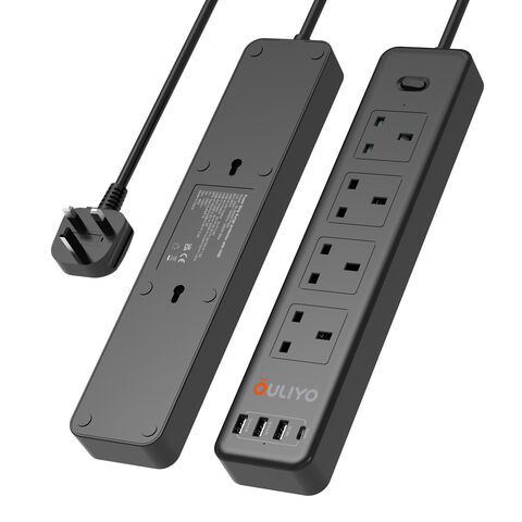 Buy Wholesale China Usb-c Extension Lead 4 Uk Electrical Ac Outlet Extension Cord 6 Power Surge Protector 700j With Usb C Strip 3.0 & Power Strip at USD