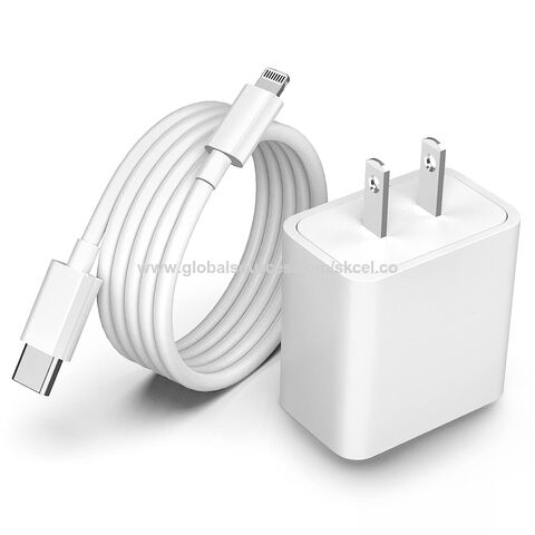 Chargeur Secteur USB-C 20W + Câble Apple iPhone et iPad d'Origine