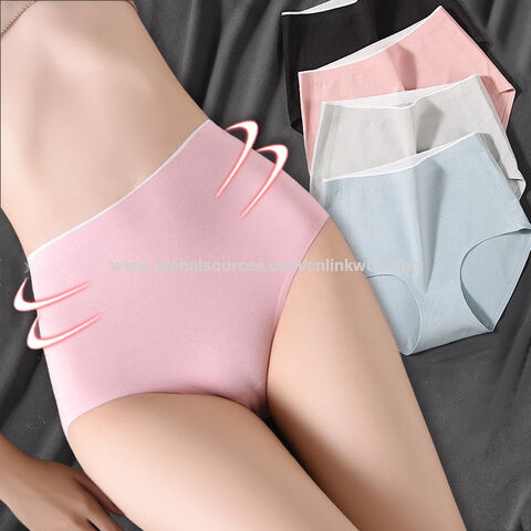FINETOO Women's Cotton Panties 3Pcs Soft Striped Women Underpants Solid  Girls