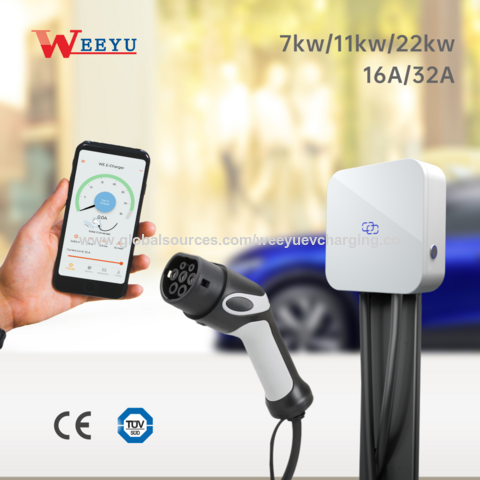 Buy Wholesale China Hot Sale Ac 3 Phase Residential 7kw 11kw 22kw Wallbox  Ev Charger With App & Car Charger at USD 255