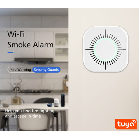 Tuya Zigbee-Détecteur de fumée WiFi, capteur d'alarme, vie