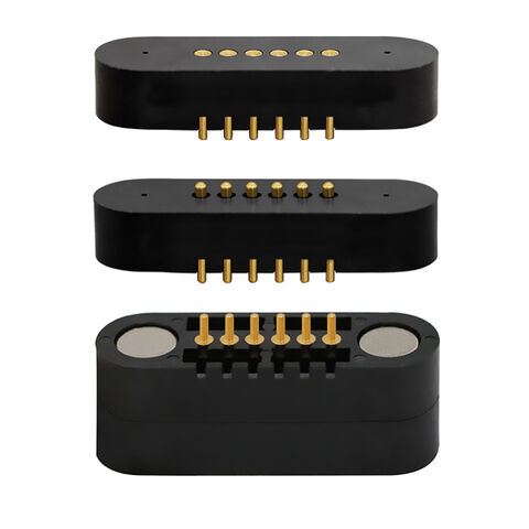 Kundenspezifischer Magnetsteckverbinder 6 Pins Hochstrom Pogo Pin Stecker für Strom- und Datenübertragung for sale at factory direct price