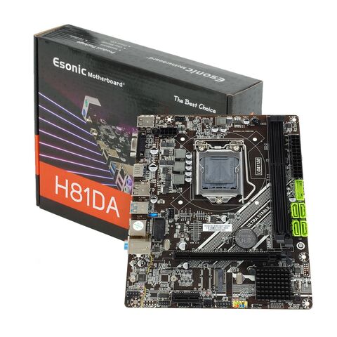 Carte mère Esonic H81 pour PC avec M.2 LGA1150, carte mère mATX de bureau pour CPU de 4e génération, vente en gros directe d'usine
