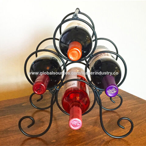 Wire wine bottle discount holder