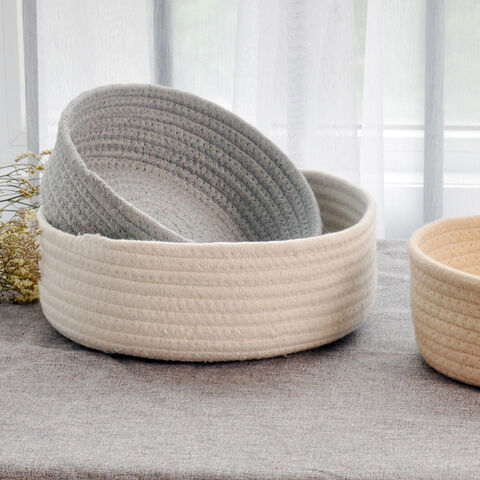 Regalkörbe zur Aufbewahrung | Dekorative Körbe für die Schrankaufbewahrung | Spielzeugkörbe & -boxen | Kleine geflochtene Seilkörbe - 33x22x13 cm