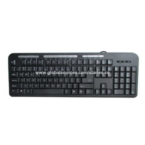 Teclado multimídia USB, Plug and Play, design exclusivo, teclado de escritório com fio for sale at factory direct price