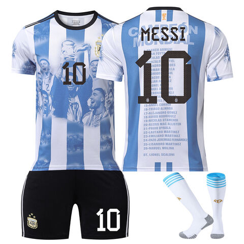 Messi Argentina 10 World Cup Soccer Jersey Regular Pr Camiseta De