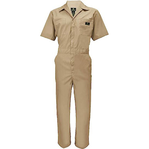 Fardamento OEM para Homem, Macacão de Manga Curta com Zíper, Resistente a Manchas e Rugas for sale at factory direct price