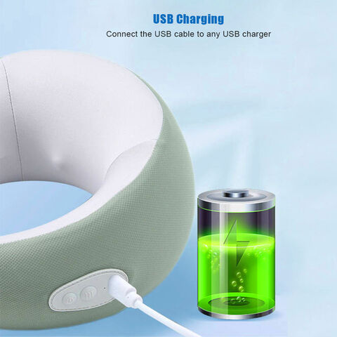 U-shaped Neck Pillow USB Charging Travel Massage Pillow Electric Kneading Neck  Massager 