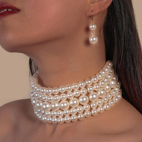 Yp140 Wedding Accessory Bridal Jewelry Handmade Pearl Necklace Earrings -  China Wedding Accessory and Earrings price | Made-in-China.com