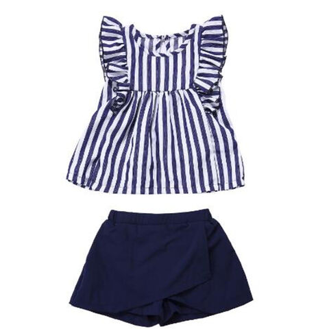 Baby Girl Summer Clothes Set Striped