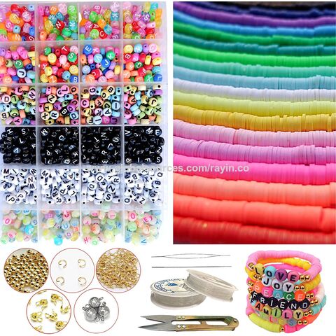 Buy Wholesale China Clay Beads Jewelry Making Kit 10,500pcs - Complete  Bracelet Making Kit For Kids With Flat Beads, Polymer Clay Beads For  Bracelets & Diy at USD 3.5