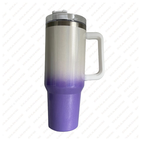 40 oz Tumbler With Handle Straw Thermos Bottle Gradient Large