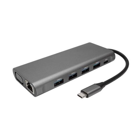 USB C Docking Station Dual Monitor, 7 in 1 USB C to Dual HDMI Adapter, USB  C Hub with 2 HDMI, VGA, 100W PD, 3 USB, Multiport Adapter for Dell HP