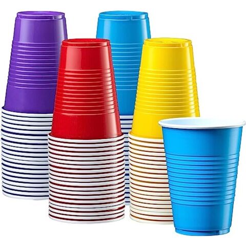 Gobelets en plastique jetables de couleur en promotion pour mariages, Thanksgiving, Noël et fêtes