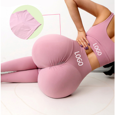 Supply Customized Butt Lifting Hip Pads Yoga Pants Solid Color Gym