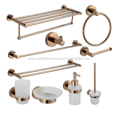 Stainless Steel Round Washroom Accessories Hotel Bath Hardware Accessories  Set - China Bath Accessories, Bathroom Hardware