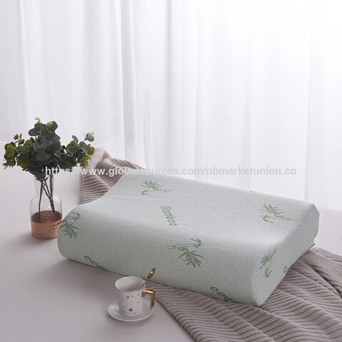 Almofada de Espuma Viscoelástica - Tamanho Padrão - Ventilada, Almofadas Premium para Cama com Capa de Bambu Lavável, Suporte Ortopédico para Dormir