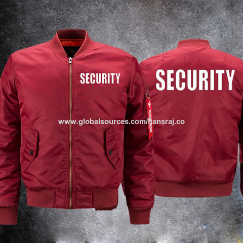 Buy Wholesale India Security Guard Bomber Jacket With Reflection With  Customize Size Logo Color And Design Look & Security Guard Jacket at USD  9.5