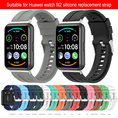 Correa de metal de cuero compatible con Huawei Watch Fit Band