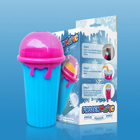 Factory Price Squeeze Smoothie Magic Slushy Maker Quick Frozen Slushy Cup Food Grade Slushie Ice Cream Tool for sale at factory direct price