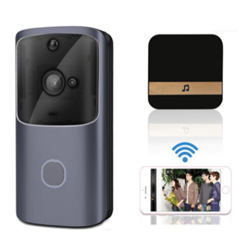 Wireless WiFi DoorBell Smart Video Phone Door Visual Ring Intercom Secure  Camera Silver 