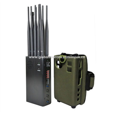Buy Wholesale China 10 Antennas Plus Portable Cell Phone Signal Jammer  Lojack Gps Wi-fi Blocker & Jammer at USD 456