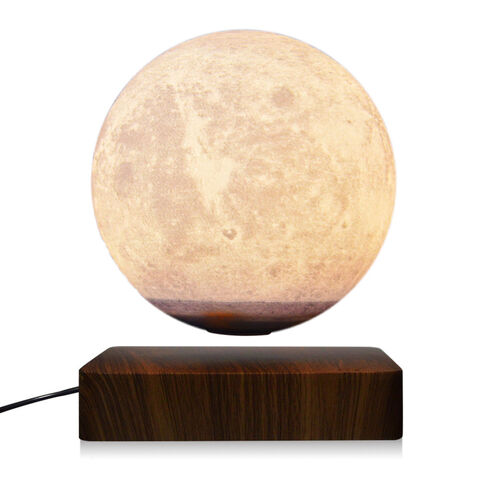 Magnetic Levitating Moon Lamp Plastic Rotating Magnetic Floating Lamp ...