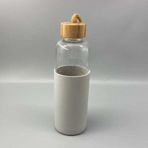 Compre Hot Sale Bamboo Lid Non-slip Silicone Sleeve Glass Water