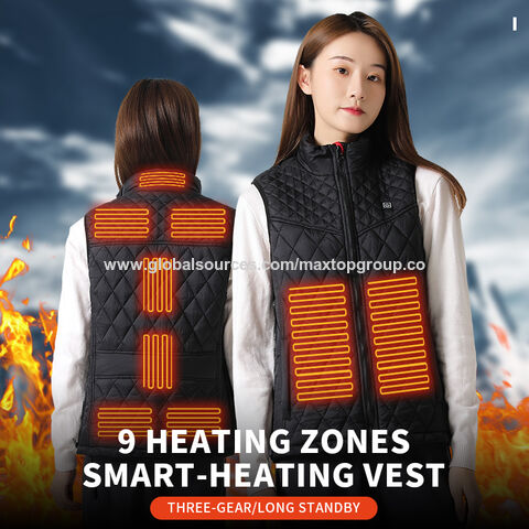 Heated Vest Warm Gilet Winter Electric USB Jacket Men Women Heating Coat  Thermal