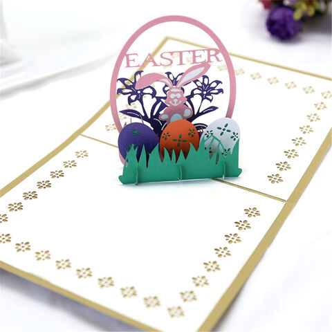 Buy Wholesale China Handmade 3d Foldable Postcard Pop Up Easter Cards ...