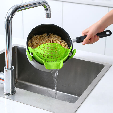  Gizmo Snap N Strain Pot & Pasta Strainer - Adjustable Silicone  Clip On Strainer for Pots, Pans, & Bowls- Kitchen Gadgets, Noodle, Food,  Gifts for Women, Green: Home & Kitchen