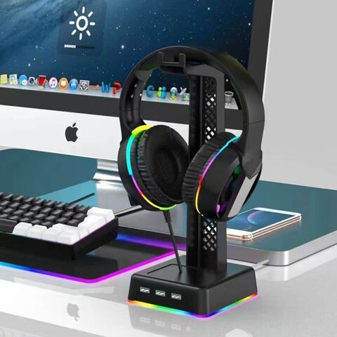 Tilted Nation RGB Headset Stand and Gaming Headphone Stand for Desk Display